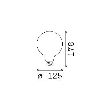 10 Lampadine Globo 12,5Mm 8 Watt 3000K 900Lm Cri90 Trasparente
