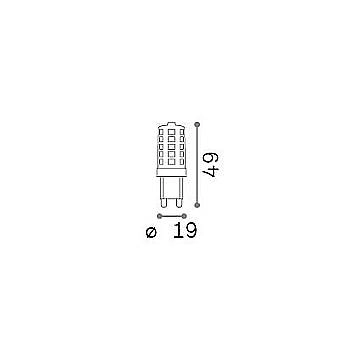 20 Lampadine G9 3 Watt 3000K 350Lm Cri80 Dimmerabile
