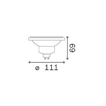 10 Lampadine Gu10 10 Watt 3000K 720Lm Cri80 Dimmerabile