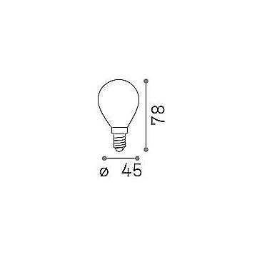 10 Lampadine E14 Sfera 4 Watt 3000K 340Lm Cri80 Bianco Dimmerabile