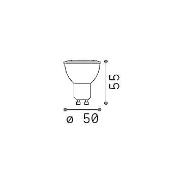 10 Lampadine Gu10 5 Watt 2700K 380Lm Cri95