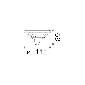 10 Lampadine Gu10 12 Watt 3000K 1050Lm Cri90