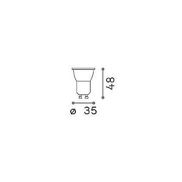 10 Lampadine Gu10 4 Watt 3000K 280Lm Cri90
