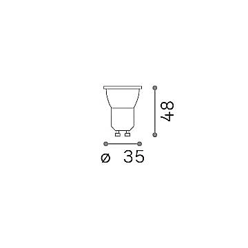 10 Lampadine Gu10 4 Watt 3000K 250Lm Cri90 Dimmerabile