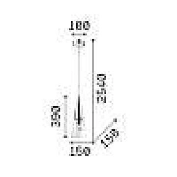 Sospensione Moderna Cono Metallo Cromo 1 Luce E14