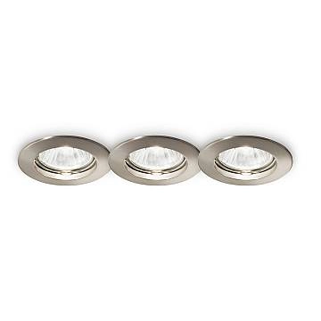 3 Faretti Incasso Moderno Jazz Metallo Nickel 1 Luce Gu10 3 Faretti Incasso Moderno Jazz Metallo Nickel 1 Luce Gu10