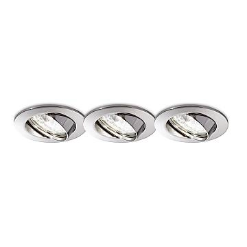 3 Faretti Incasso Swing Metallo Cromo 1 Luce Gu10 3 Faretti Incasso Swing Metallo Cromo 1 Luce Gu10