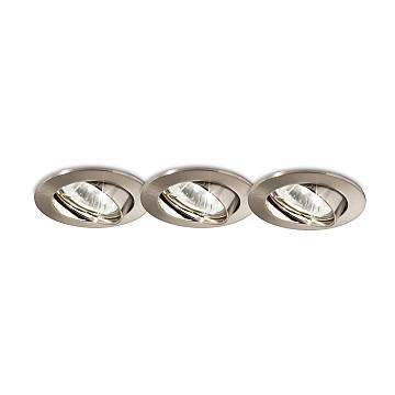 3 Faretti Incasso Swing Metallo Nickel 1 Luce Gu10 3 Faretti Incasso Swing Metallo Nickel 1 Luce Gu10