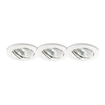 3 Faretti Incasso Swing Metallo Bianco 1 Luce Gu10