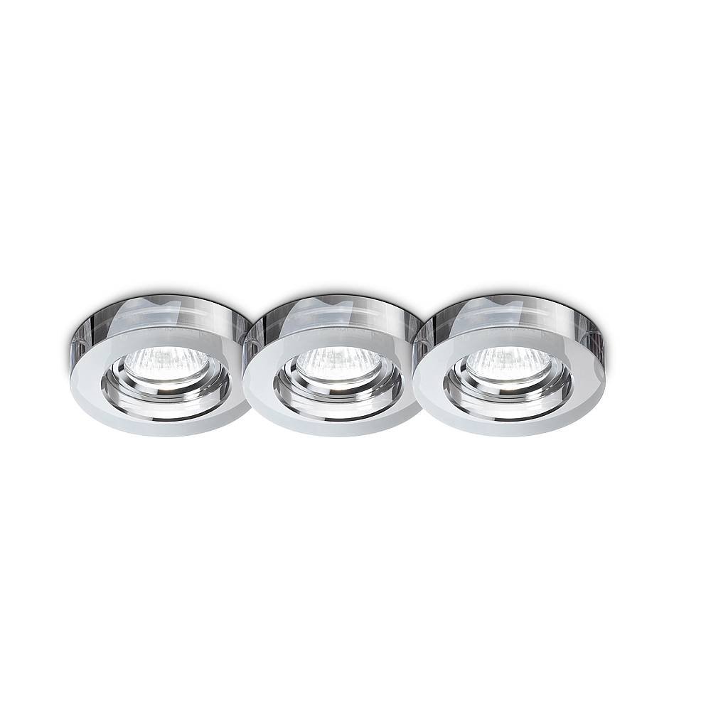 3 Faretti Incasso Moderno Blues Alluminio Fumè 1 Luce Gu10 5W 3000K Luce Calda