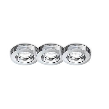 3 Faretti Incasso Moderno Blues Alluminio Fumè 1 Luce Gu10 5W 3000K Luce Calda