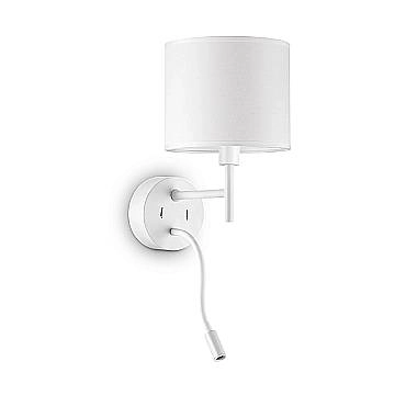 Appliques - Lampade Da Parete Set Metallo Bianco 2 Luci E27