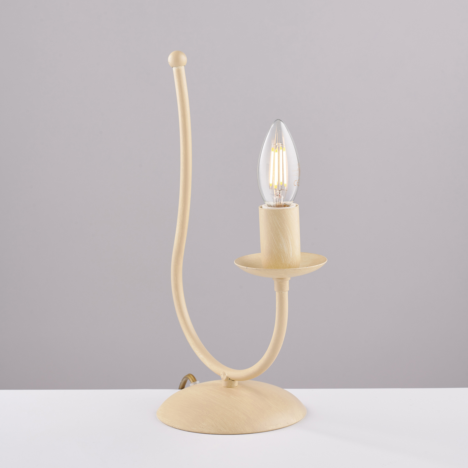 Lumetto Rustico Botte 1 Luce In Ferro Battuto Decapè Avorio BL147-LT-AV