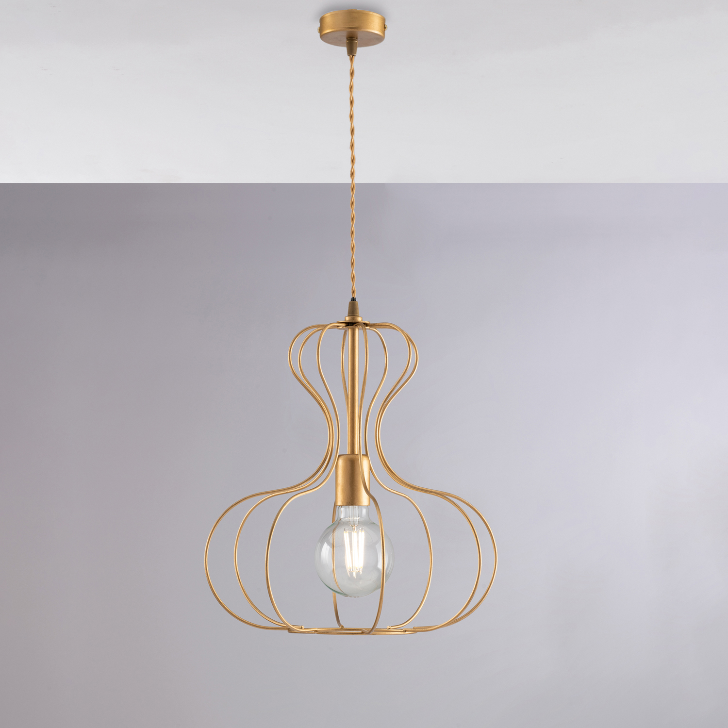Sospensione Industrial Titty 1 Luce Ferro Laccato Oro BL206-ORO