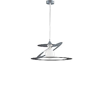 Sospensione Moderna Geko 1 Luce Ferro Taglio Laser Grigio