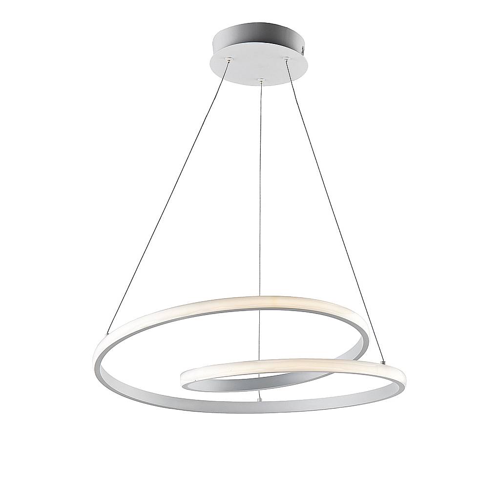 Sospensione Moderna Malena Con Led Integrato Metallo E Alluminio Bianco