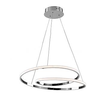 Sospensione Moderna Malena Con Led Integrato Metallo E Alluminio Cromo Lucido