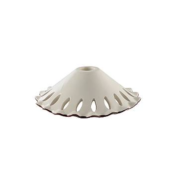 Diffusore In Ceramica Decorata A Mano Bianco E Marrone Diametro 30 Cm