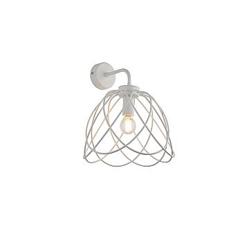 Applique Moderna 1 Luce Pagoda In Ferro Laccato Bianco