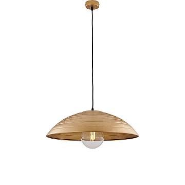 Sospensione 1 Luce Sender In Ferro Laccato Nero Con Decoro Oro