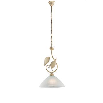Sospensione Classica Esse 1 Luce Ferro Battuto E Vetro Avorio E Oro Sospensione Classica Esse 1 Luce Ferro Battuto E Vetro Avorio E Oro