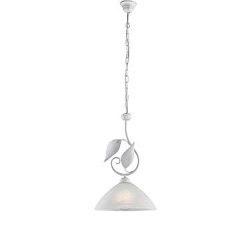 Sospensione Classica Esse 1 Luce Ferro Battuto E Vetro Bianco E Argento Sospensione Classica Esse 1 Luce Ferro Battuto E Vetro Bianco E Argento