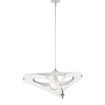 Sospensione Moderna 1 Luce Onyx Ferro Taglio Laser Bianco