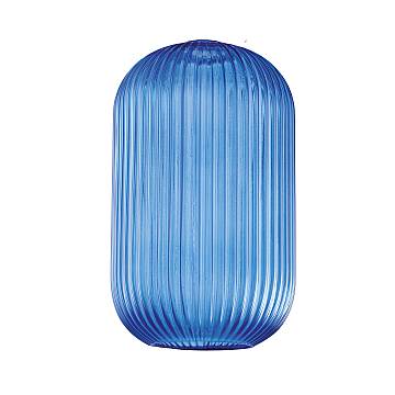 Diffusore In Vetro Azzurro Effetto Plisse'
