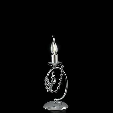 Lumetto Shabby Chic Magda Metallo E Cristallo Cromo E Cristallo 1 Luce E14