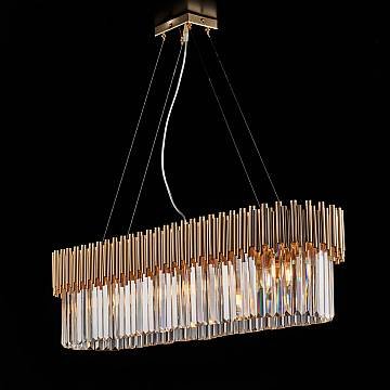 Lampadario Contemporaneo Ravel Metallo Oro E Cristallo 8 Luci E14 Lampadario Contemporaneo Ravel Metallo Oro E Cristallo 8 Luci E14