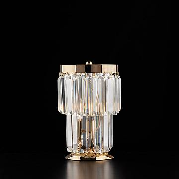 Lumetto Moderno Schubert Metallo Oro E Cristallo 1 Luce E14