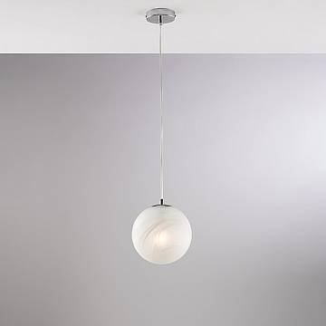 Sospensione Contemporanea Olaf Metallo Cromo 1 Luce E27