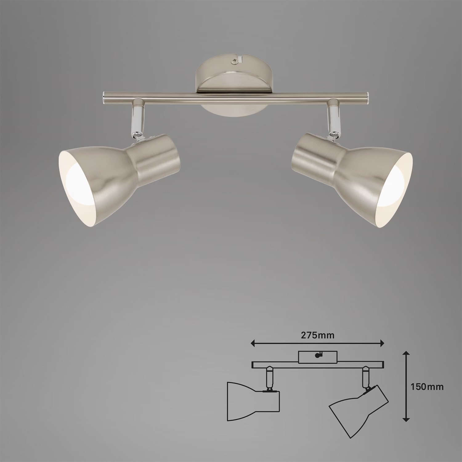 Spot Moderno Cup Metallo Nickel Satinato 4 Luci E15 2860022