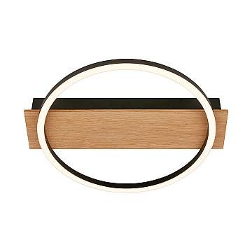 Plafoniera Contemporanea Kada Metallo Nero Led Integrato 13W 3000K Ip20