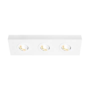 Plafoniera Moderna Hoka Metallo Bianco 3 Led Integrato 4W Da 2700 A 4000K