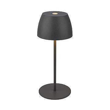 Lampada Da Tavolo Moderna Serina Mini Plastica Grigio Antracite Led 2,5W 2700K Lampada Da Tavolo Moderna Serina Mini Plastica Grigio Antracite Led 2,5W 2700K