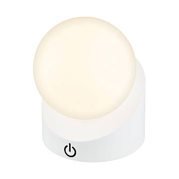Lampada Da Tavolo Moderna Sora Plastica Bianco Led Integrato 2W 2700K Lampada Da Tavolo Moderna Sora Plastica Bianco Led Integrato 2W 2700K