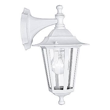 Applique Esterno Classica Laterna 5 Alluminio Bianco Vetro 1 Luce E27