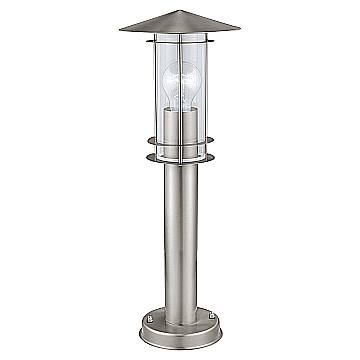 Paletto Basso Esterno Contemporaneo Lisio Acciaio Argento Vetro Bianco 1 Luce E27