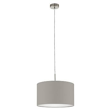 Lampadario A Sospensione Minimal Pasteri Acciaio Nichel Tortora 1 Luce E27