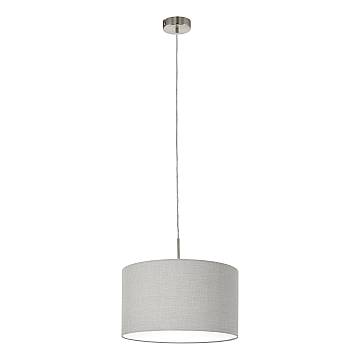 Lampadario A Sospensione Minimal Pasteri Acciaio Nichel Antracite 1 Luce E27