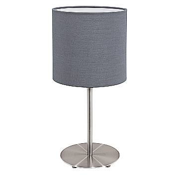 Lampada Da Tavolo Moderna Pasteri Acciaio Nichel Satinato Luce E27 Ip20