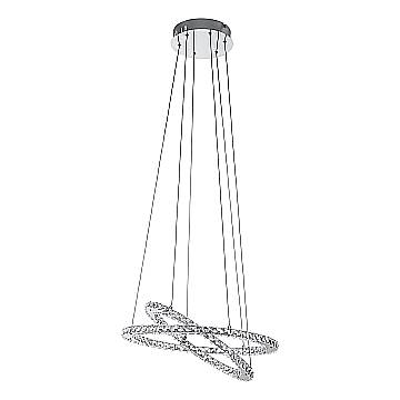 Lampadario A Sospensione Contemporaneo Varrazo Acciaio Cromo 1 Luce Led 29W Lampadario A Sospensione Contemporaneo Varrazo Acciaio Cromo 1 Luce Led 29W
