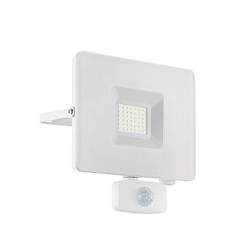 Faretto Esterno Moderno Faedo 3 Alluminio Bianco Sensore Led H19Cm