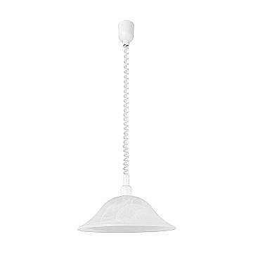 Sospensione Moderna Alessandra Policarbonato Bianco Vetro 1 Luce E27 Sospensione Moderna Alessandra Policarbonato Bianco Vetro 1 Luce E27