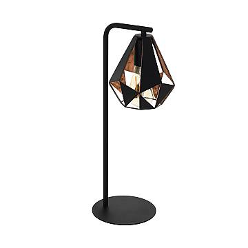 Lampada Da Tavolo Vintage Carlton 4 Acciaio Nero 1 Luce E27