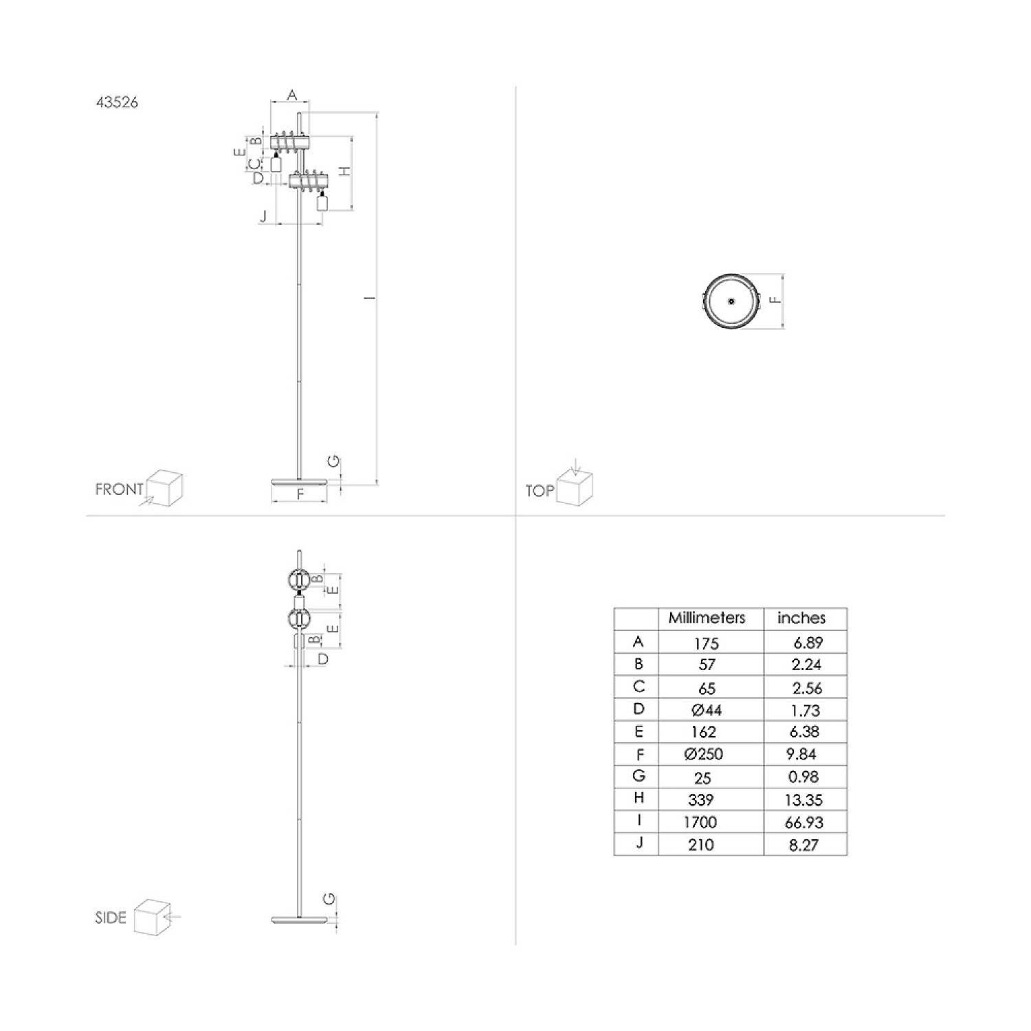 Piantana Industrial Townshend 4 2 Luci Acciaio Marrone Invecchiato E Nero Piantana Industrial Townshend 4 2 Luci Acciaio Marrone Invecchiato E Nero