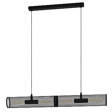 Lampadario A Sospensione Vintage Redcliffe Acciaio Nero 4 Luci E27 Lampadario A Sospensione Vintage Redcliffe Acciaio Nero 4 Luci E27