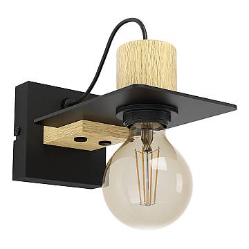 Applique Vintage Bramerton Acciaio Nero 1 Luce E27 Applique Vintage Bramerton Acciaio Nero 1 Luce E27