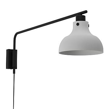Applique Vintage Matlock Acciaio Grigio 1 Luce E27 Applique Vintage Matlock Acciaio Grigio 1 Luce E27